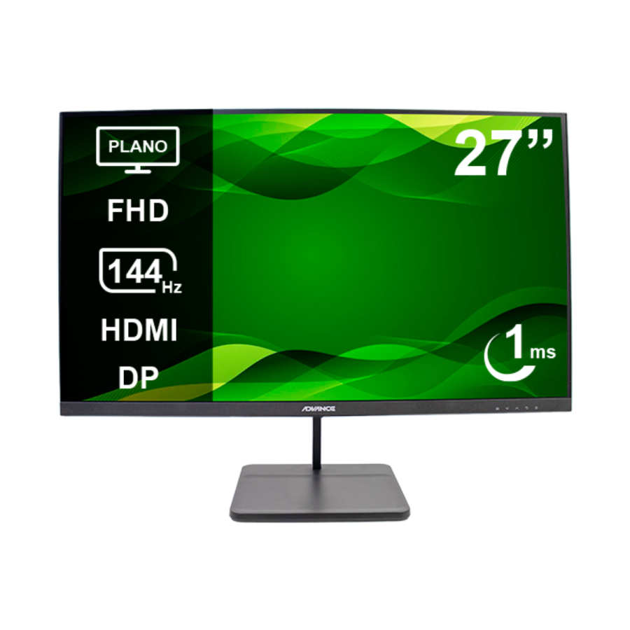 monitor-plano-advance-adv-2755s-27-fhd-ips-144hz-1ms-hdmi-dp-audio-out-negro